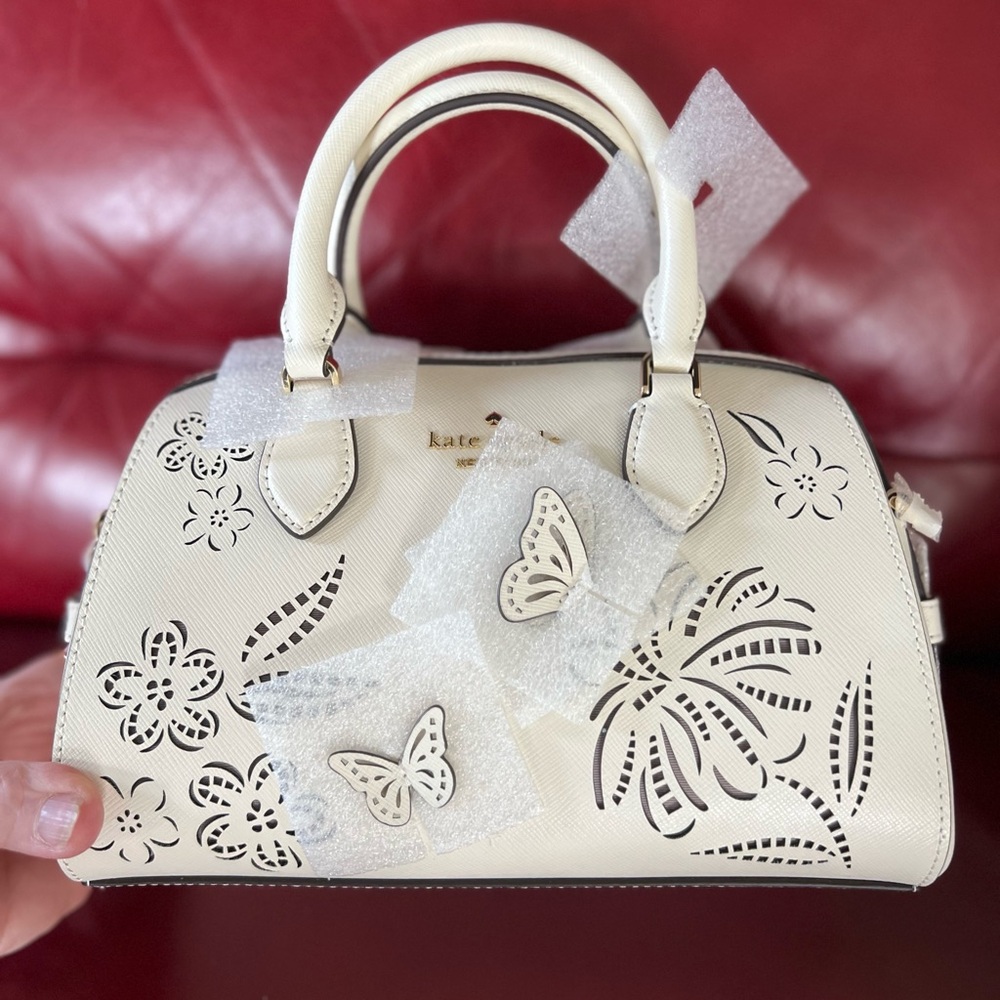 Kate Spade White Floral Satchel